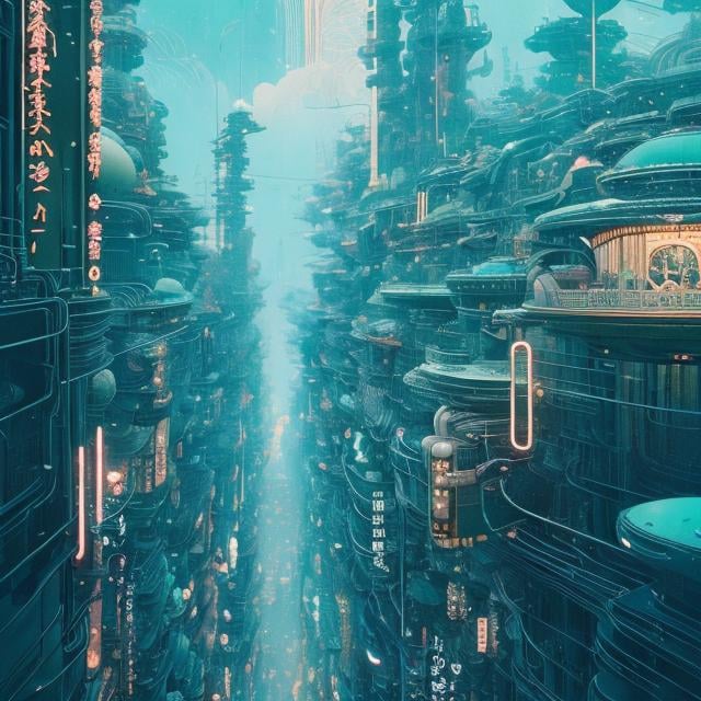 Prompt: Victo Ngai, Pavel Tchelitchew, Surreal, mysterious, strange, fantastical, fantasy, Sci-fi, Japanese anime, neo-metabolism architecture, future history, creating machine, tapestry, hyper detailed masterpiece depth of field, cinematic lighting 