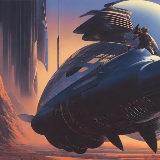 Prompt: Syd Mead, Japanese painting style Shigeru Tamura,
Surreal, mysterious, strange, fantastic, fantasy, Sci-fi fantasy, armored beautiful girl, perfect body, circle legend, cold equation, poem, whale song