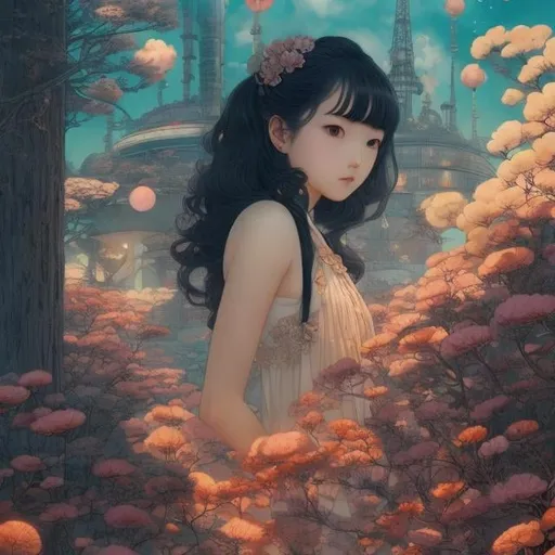 Prompt: Katsuhiro Otomo, James Jean, Kate Greenaway, Mabel Attwell, Surreal, mysterious, strange, fantastical, fantasy, sci-fi, Japanese anime. One by one, comrades stand up, taking a hint from the voices heard in the distance. Beautiful girl perfect voluminous body, Just repeating as usual. Ready to overturn Are You Ready? Let the vibrations that shake throughout your body, pound violently. Stomping, constant thrusting. Moving Call Me, unchanging and unwavering grip Come On!! Hyper detailed high resolution definition quality, depth of field cinematic lighting realistic 