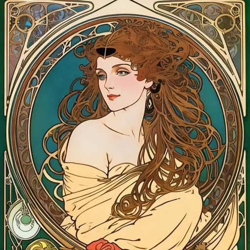 Prompt: Alphonse Mucha, Eva Widermann, Surreal, mysterious, strange, fantastical, fantasy, Sci-fi, Japanese anime, a device that continues to work forever without the need for a power source, the law of conservation of energy, nuclear fusion, nuclear fission, superconductivity, modern cosmology, a dream machine on a mountain, the beauty of a miniskirt High school girl, perfect voluminous body, bird's eye view wide angle, detailed masterpiece 