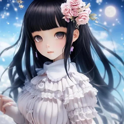 Prompt: Levi Pinfold, Kozue Amano, Surreal, mysterious, strange, fantastical, fantasy, Sci-fi, Japanese anime, blueprint for famous songs, musical form, just two sounds that form music, nursery rhymes, chants, sonata form, canon, fugue, miniskirt beautiful girl idol, perfect body, dynamism, detailed masterpiece