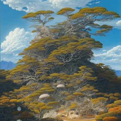 Prompt: Katsuhiro Otomo, Surreal, mysterious, strange, fantastical, fantasy, Sci-fi, Japanese anime, insect collection, astronomical observation, fossil excavation, classifying living things, island creatures, microhabitat, from the coast of Yakushima to the mountaintop, the foundation of science, detailed masterpiece 