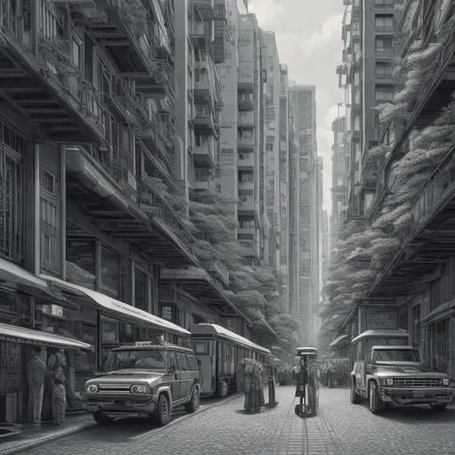 Prompt: katsuhiro Otomo, M C Escher, François Schuiten, Japanese anime, beautiful machine girl, perfect body, urban scene, jeep, hyper detailed, high resolution definition quality masterpiece, fine lines, vibrant colors, girl, masterpiece, sharp focus, best quality, depth of field, cinematic lighting,