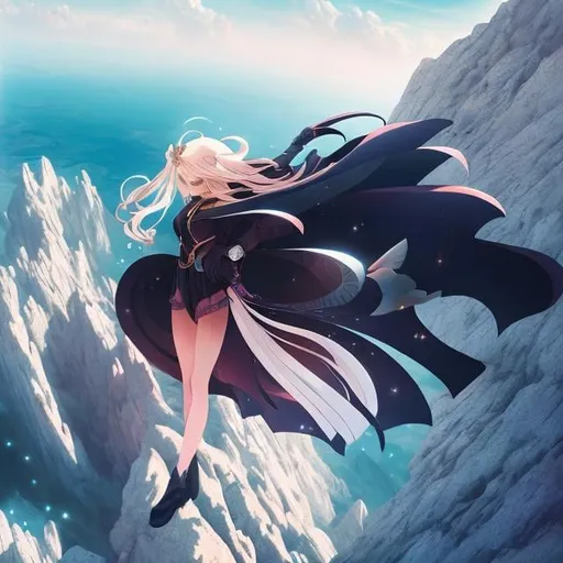 Prompt: Mysterious Weird Fantastic Fantasy Sci-Fi Fantasy Anime Surrealism Machine Beautiful Girl Climbing the Moon, perfect voluminous body, detailed masterpiece perspectives angles bird’s eye view looking up looking down sharp focus 