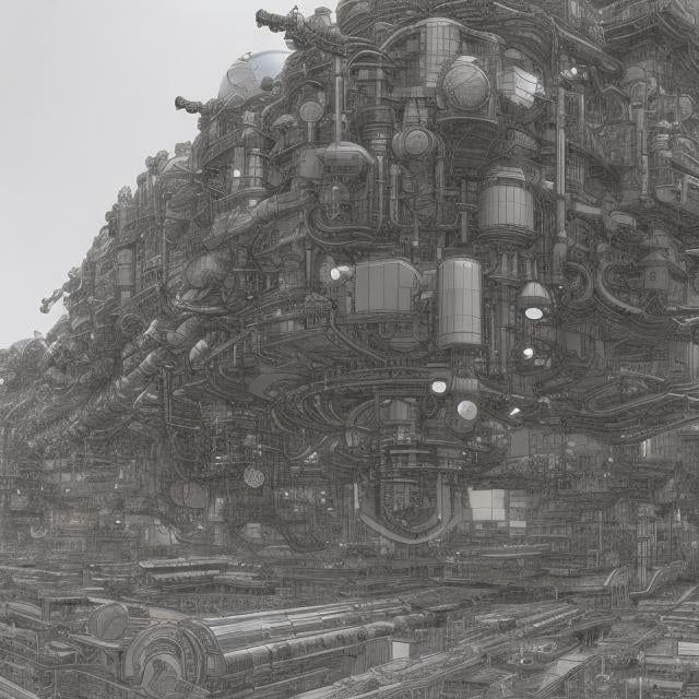 Prompt: Katsuhiro Otomo, Masamune Shirow, James Jean, Japanese Anime, Mysterious Bizarre Fantastic Sci-Fi Fantasy, Moon Orbit Correction, Ultra Large Propulsion Engine, Drawing, plan, Machine, Solo Girl, beautiful perfect body, space suit, Perspective, 3D Drawing, hyperdetailed high resolution high definition high quality masterpiece