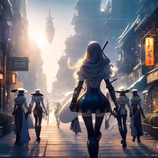 Prompt: Masamune Shirow, Walter Crane, Stephan Martinière, Surreal, mysterious, strange, fantastical, fantasy, Sci-fi, Japanese anime, invasion of the snowman army, fighting beautiful high school girls in miniskirts, dynamic action, perfect bodies, detailed masterpiece high resolution definition quality, depth of field cinematic lighting 