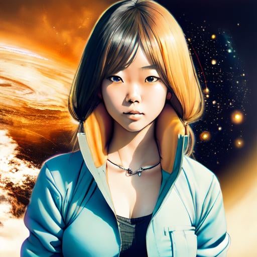 Prompt: Takashi Itō, Wenzel Jamnitzer, Surreal, mysterious, bizarre, fantastical, fantasy, Sci-fi, Japanese anime, wind-up taxi, beautiful high school girl in a miniskirt, perfect voluminous body, connection between the inside of the earth and the universe, inside the clock, detailed masterpiece 