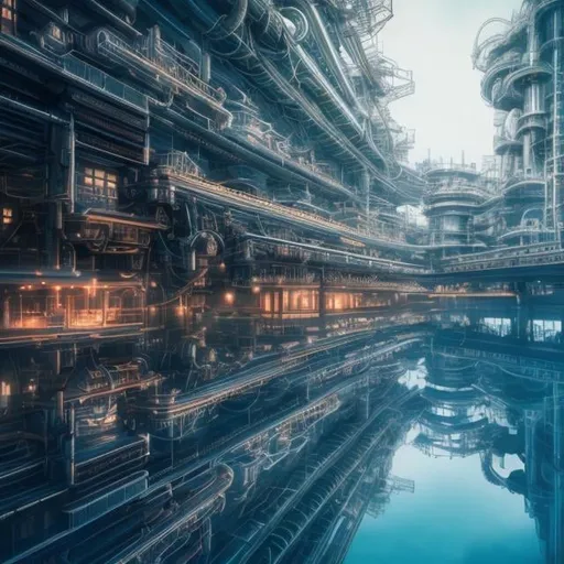 Prompt: Yumiko Igarashi, Charles Doyle, Surreal, mysterious, strange, fantastical, fantasy, Sci-fi, Japanese anime, engineer's dream, machinery, architecture, physics, detailed masterpiece 