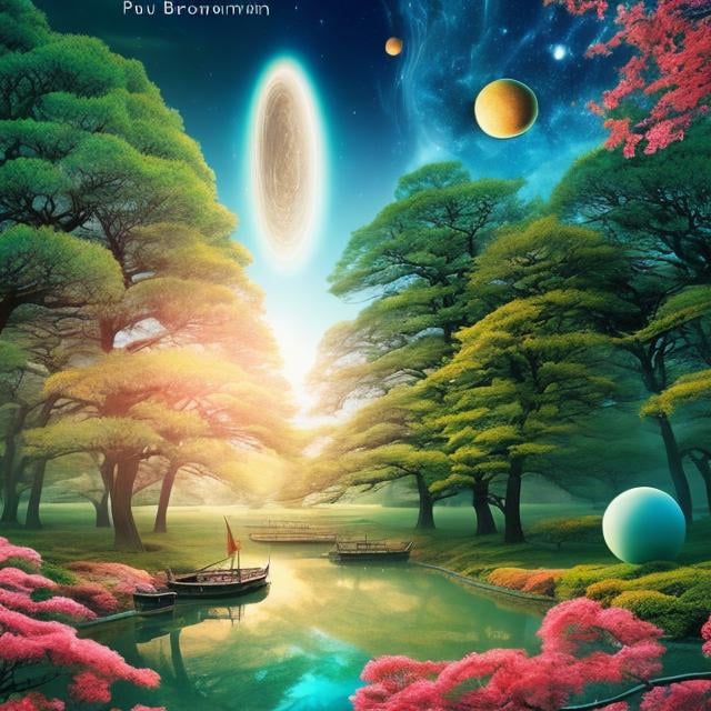 Prompt: PAUL BROUNS, Yū Asagiri, Surreal, mysterious, bizarre, fantastical, fantasy, Sci-fi, Japanese anime Is God a mathematician? mysterious history of mathematics: structure of the universe, natural phenomena, laws of inheritance, behavior of stock prices Did the Creator create this world based on mathematics? ?　Pythagorean theorem, non-Euclidean geometry, knot theory, absurd validity of mathematics, detailed masterpiece perspectives 