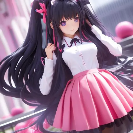 Prompt: Asagi Tohsaka, James Jean, Surreal, mysterious, strange, fantastical, fantasy, Sci-fi, Japanese anime, Demon Sword Master of Excalibur Academy, Lyseria, long straight silver hair, beautiful miniskirt high school girl, perfect body, she loves sweets dessert, beautiful cute innocent smile, school uniform, detailed masterpiece high resolution definition quality, hand manga drawing 
