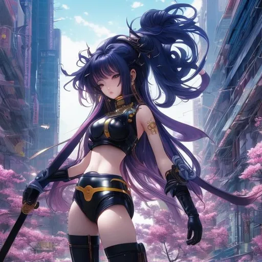 Prompt: Masamune Shirow, girl, surreal, mysterious, strange, fantastical, fantasy, sci-fi fantasy, the internet is the brain of the world, vibrant colors, masterpiece, sharp focus, best quality, depth of field, cinematic lighting, derailed high resolution definition quality masterpiece