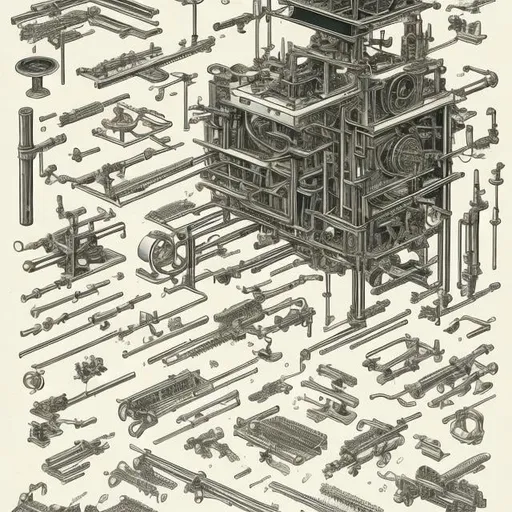 Prompt: Kiyotaka Haimura, Kenji Tsuruta, Hiroshi Masumura, Katsuhiro Otomo, Katsuya Terada, Surreal, mysterious, bizarre, fantastical, fantasy, Sci-fi, Japanese anime, world of girl automata, parts diagram, screw-type spring-type contraption, rewinding time, compressing space, repairman girl, beautiful perfect voluminous body in full colour, close up in picture, hyper detailed masterpiece high resolution definition quality depth of field cinematic lighting realistic 