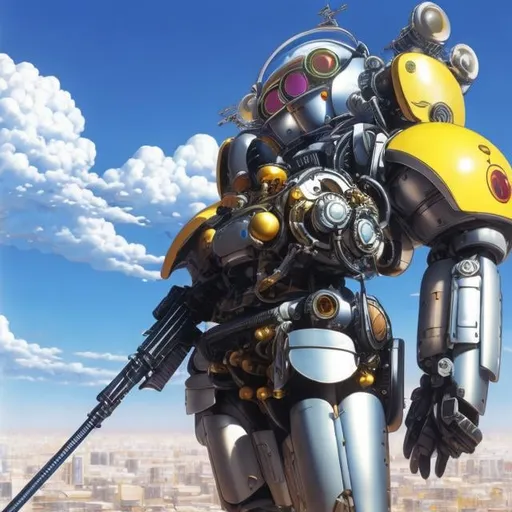 Prompt: Katsuhiro Otomo, Masamune Shirow, Kunio Okawara, Surreal, mysterious, strange, fantastical, fantasy, Sci-fi, Japanese anime, beautiful girl Earth Defense Force, short-haired beautiful girl in a body-fitting mechanical suit, belly button exposed look, boyish, pilot of a giant battle robot, ready for battle, hyper detailed masterpiece high resolution definition quality, depth of field cinematic lighting mechanical design 