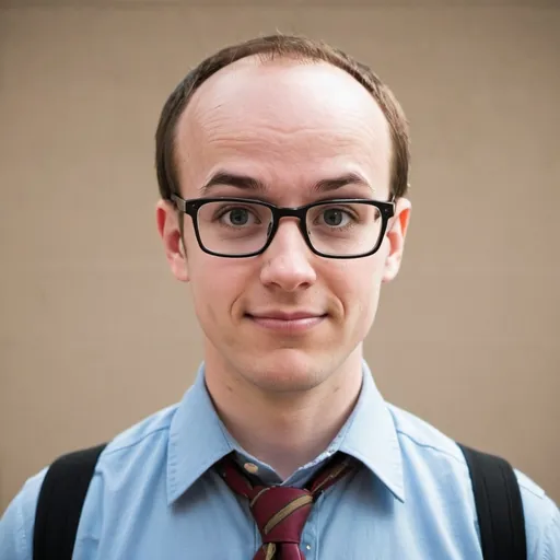 Prompt: nerd with huge forehead
