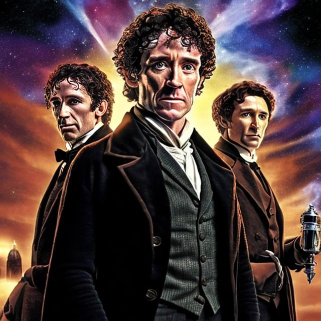 Prompt: The Eighth Doctor with his companions