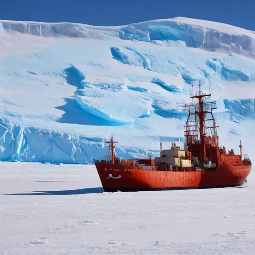 Prompt: the endurance shipreck in antarctica