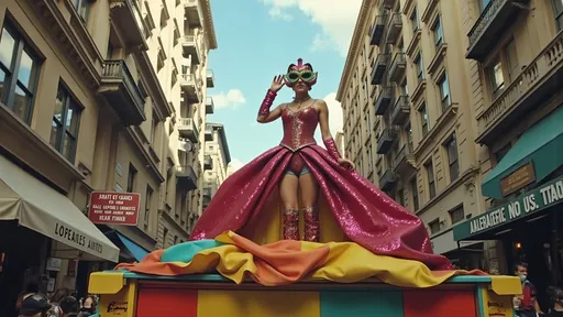 Prompt: masked female luchador (dressed in full luchador costume with mask and sparkly details) in colorful, sparkly costume and mask, standing on top of a colorful  grand piano in the middle of the futuristic city , whimsical atmosphere, playful and lively, ultra-detailed, HD, , surreal and fun setting, capturing a magical moment of playfulness and nostalgia, visually striking tableau. 
