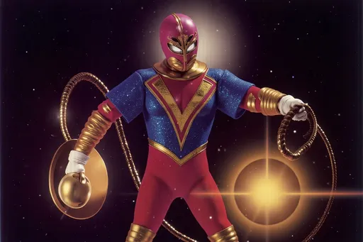 Prompt: masked luchador (in a full sparkly luchador costume) 