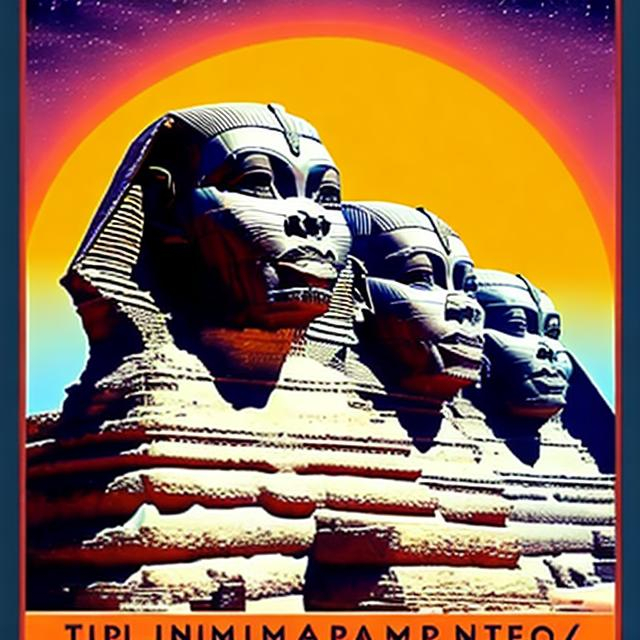 Prompt: International black history month 2024 Iconic posters with the sphinx and pyramids,Ndebele renditions, super realism masterpieces