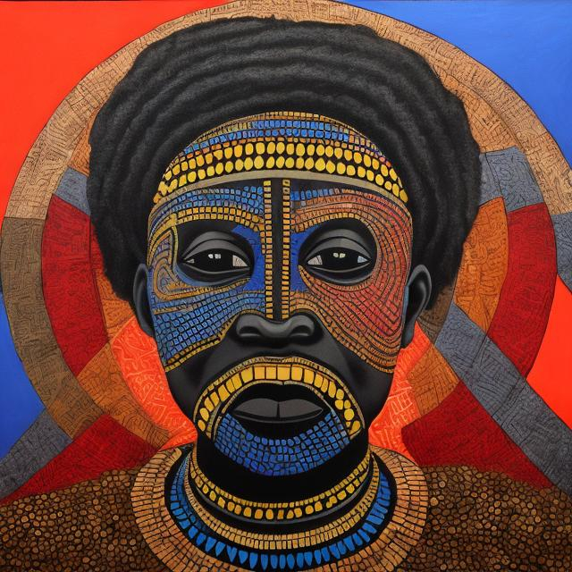 Prompt: Anarchism masterpieces, Ndebele renditions super realism