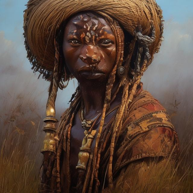 Prompt: Edouard Moyse masterpieces, Zulu renditions super realism