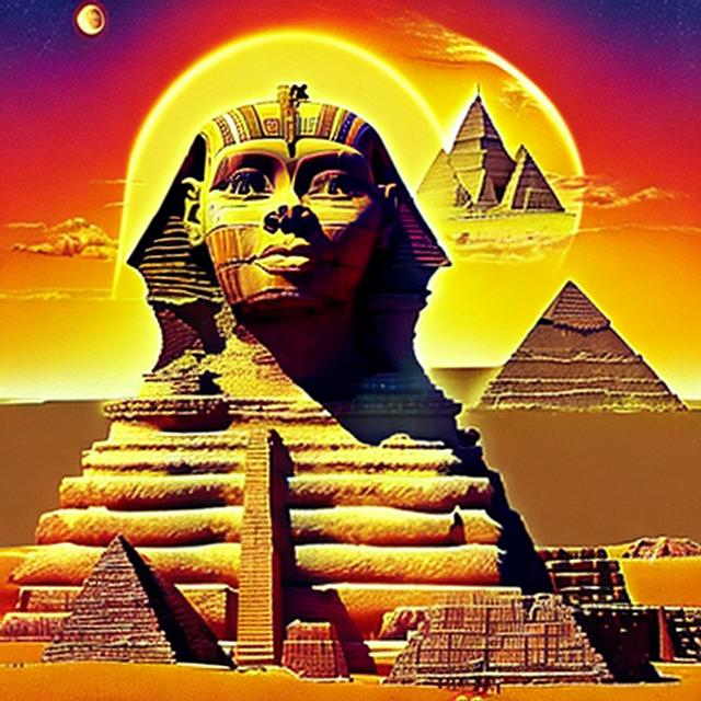 Prompt: International black history month 2024 Iconic posters with the sphinx and pyramids, Zulu renditions, super realism masterpieces