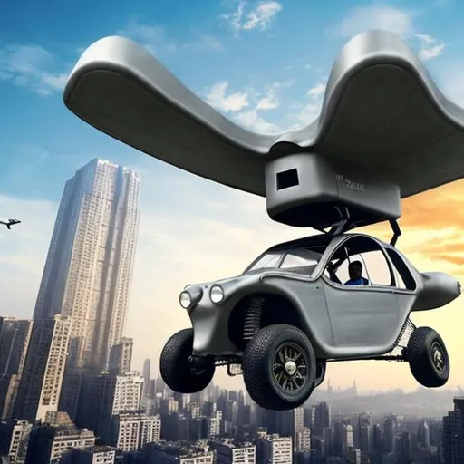 Prompt: Type 2 civilization flying car's between high rise sky scrapers Zulu rendition