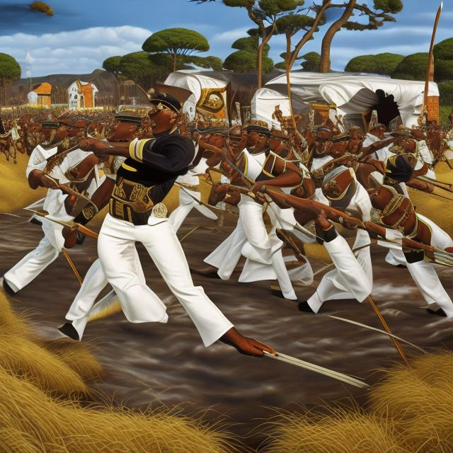 Prompt: Patrick Hughes masterpieces, Zulu renditions super realism