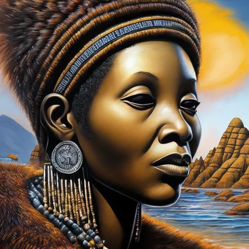 Prompt: Idealism masterpieces, Zulu renditions super realism