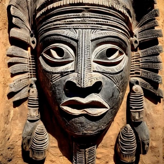 Prompt:   Masterpieces vodun masks etched  renditions super realism