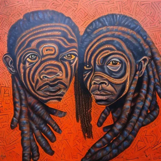 Prompt: Post modernism masterpieces, Australian Aboriginal rendition  super realism