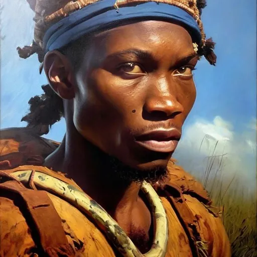 Prompt: Felix Feneone masterpieces, Zulu renditions super realism