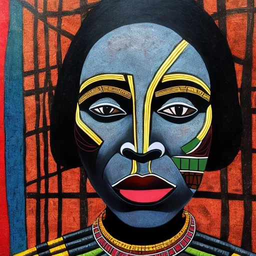 Prompt: Anarchism masterpieces, Ndebele renditions super realism