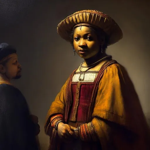 Prompt: Rembrandt 
 masterpieces, Yoruba renditions, super realism