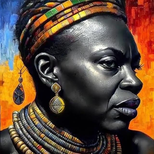 Prompt: Edouard Moyse masterpieces, Ndebele renditions super realism