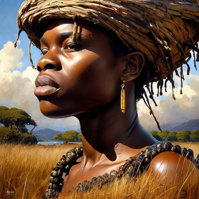 Prompt: Edouard Moyse masterpieces, Zulu renditions super realism