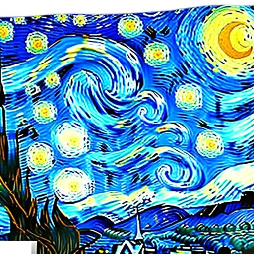 Prompt: Zulu rendition of Vincent Van Gogh starry night super realism