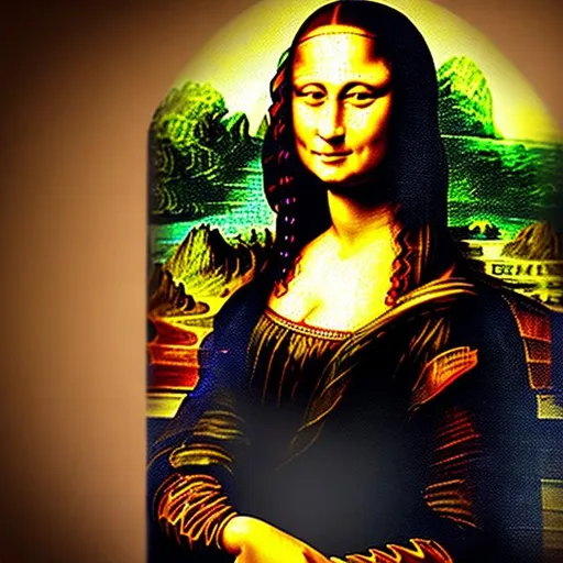 Prompt: Mona Lisa, Esther Massai rendition super realism