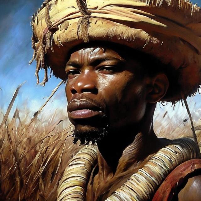 Prompt: Felix Feneone masterpieces, Zulu renditions super realism