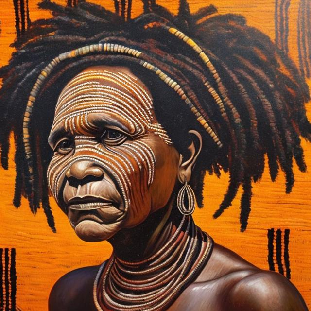 Prompt: Aboriginal masterpieces, Sesotho renditions, super realism