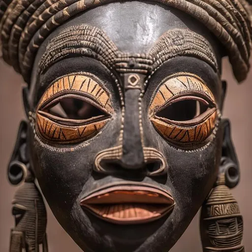 Prompt:   Masterpieces vodun masks  renditions super realism