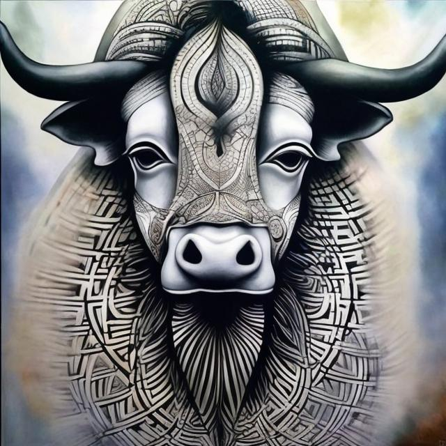 Prompt:   Masterpiece's sacred geometry Nguni renditions super realism