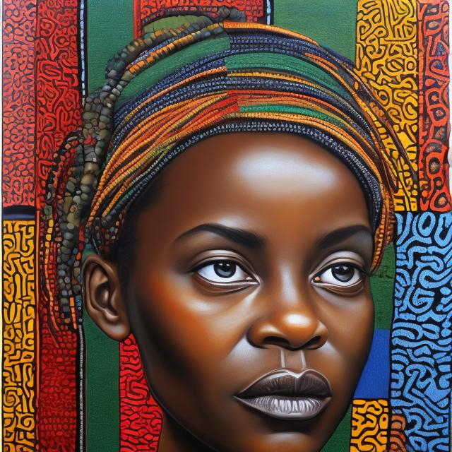 Prompt: Helena Frenkiel masterpieces, Ndebele renditions super realism