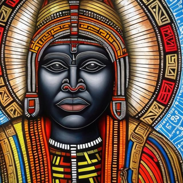 Prompt: Saint Sabastian Succor masterpieces, Ndebele renditions super realism