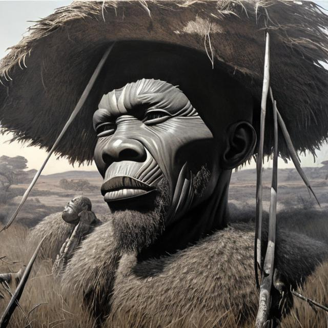 Prompt: Geddes masterpieces, Zulu renditions super realism
