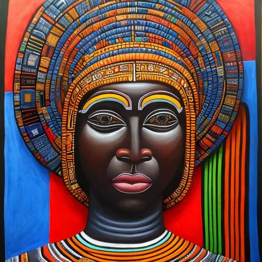 Prompt: Saint Sabastian Succor masterpieces, Ndebele renditions super realism