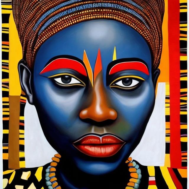 Prompt: Helena Frenkiel masterpieces, Ndebele renditions super realism