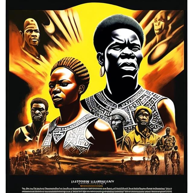 Prompt: International black history month 2024 Iconic posters, Zulu renditions, super realism masterpieces