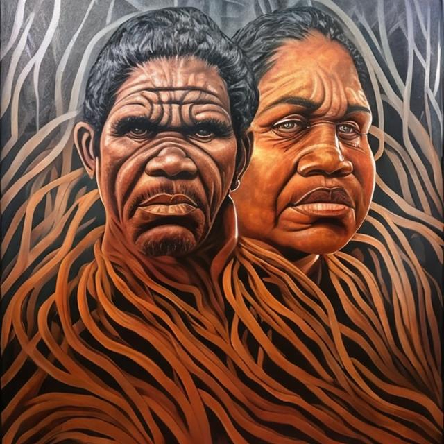 Prompt:   masterpieces,Australian Aboriginal renditions super realism