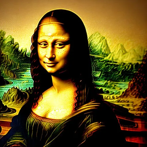 Prompt: Mona Lisa, Esther Massai rendition super realism